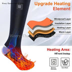 Heated Socks Battery-Powered Cotton-Blend Toe & Sole Heating