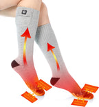 Heated Socks Rechargeable 3 Heat Levels Breathable Polyester Blend