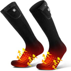 Heated Socks Rechargeable 3 Heat Levels Breathable Polyester Blend