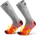 Heated Socks Rechargeable 3 Heat Levels Breathable Polyester Blend