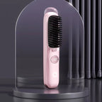 Heated Styling Brush Cordless Ceramic Bristles Scalp Guard