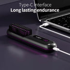 Heated Styling Brush Cordless Ceramic Bristles Scalp Guard