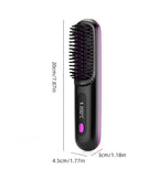 Heated Styling Brush Cordless Ceramic Bristles Scalp Guard