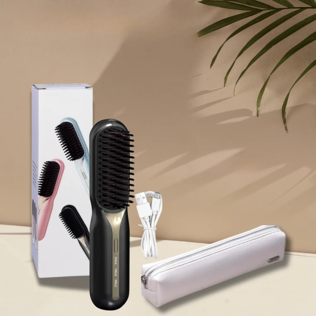 Heated Styling Brush Wireless & Rechargeable Ceramic Plates