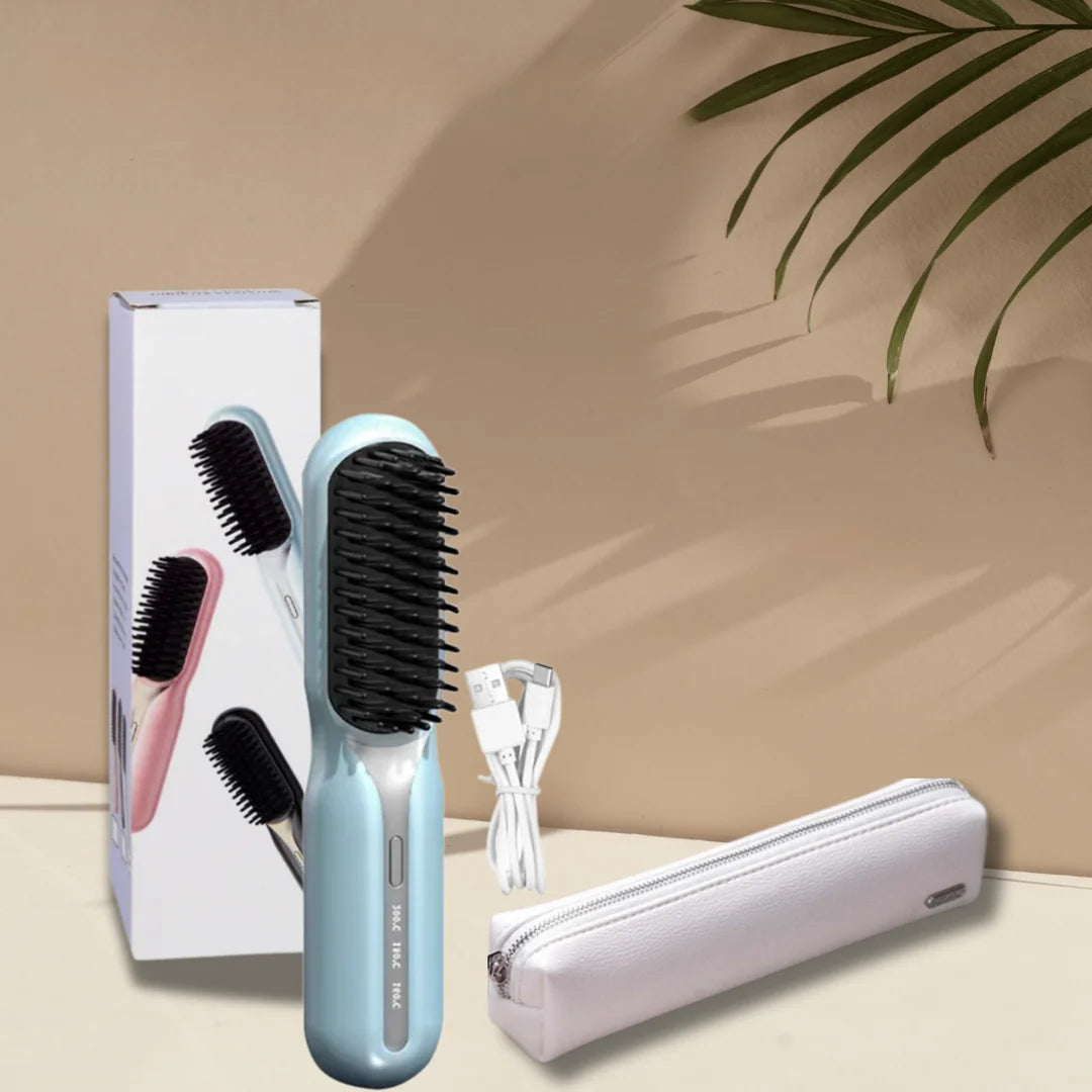 Heated Styling Brush Wireless & Rechargeable Ceramic Plates