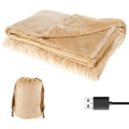 Heated Throw Blanket Soft Flannel USB Powered