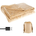 Heated Throw Blanket Soft Flannel USB Powered