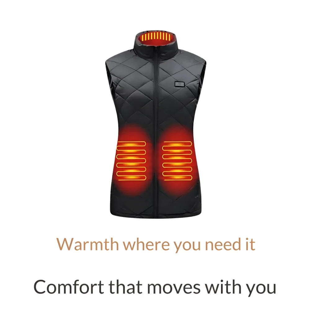 Heated Vest 9 Heating Zones USB-Powered Slim Fit