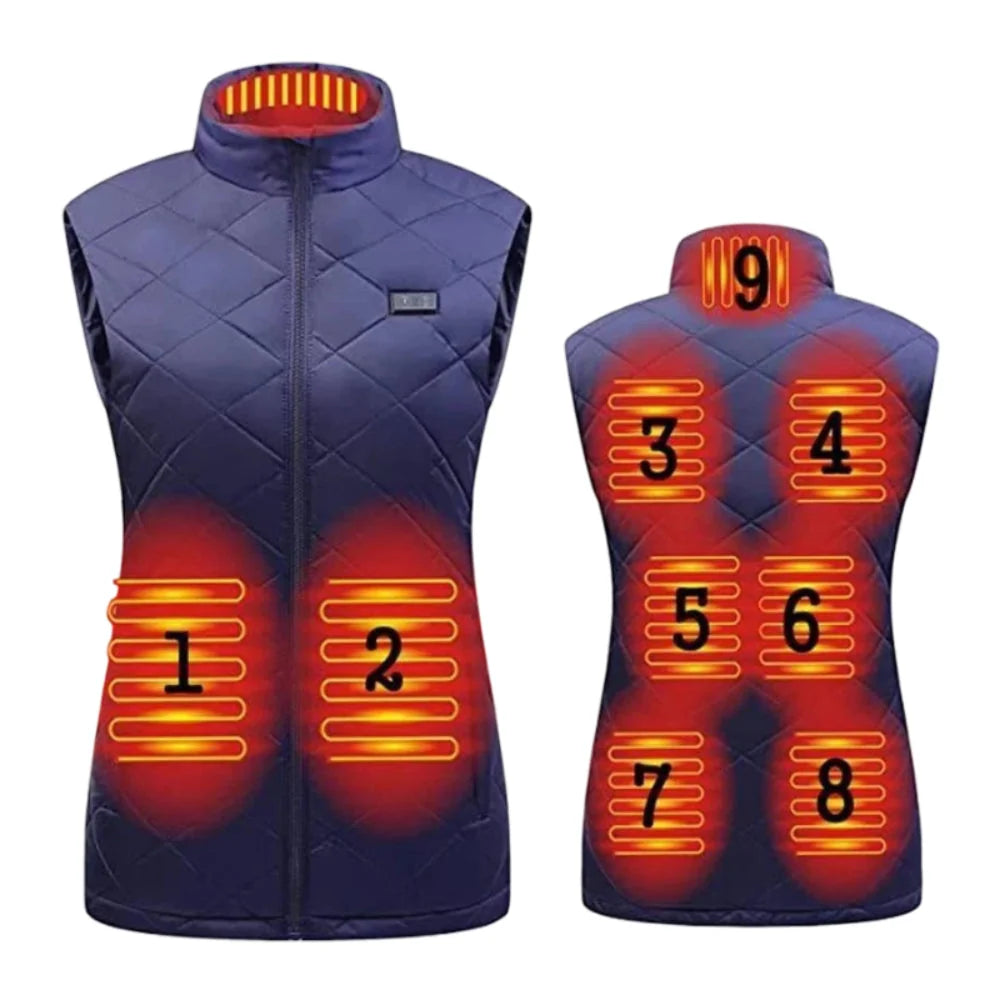 Heated Vest 9 Heating Zones USB-Powered Slim Fit