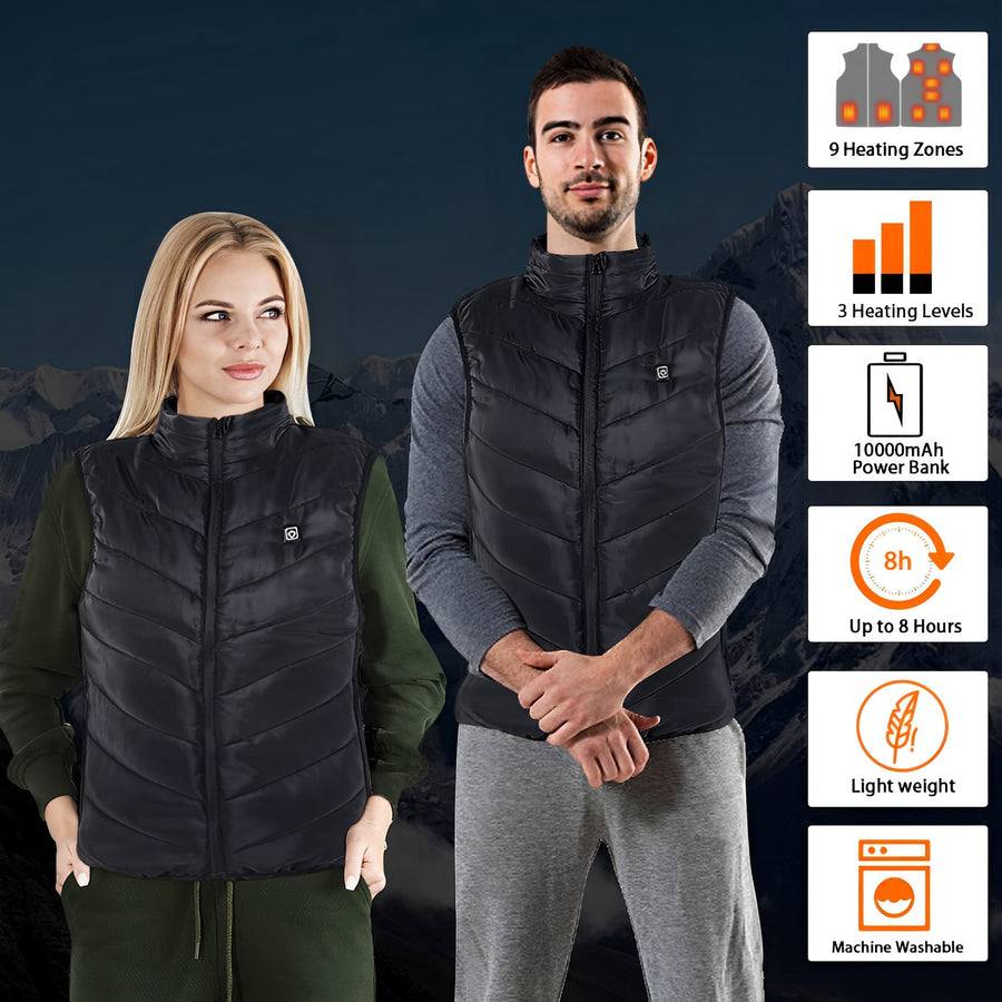 Heated Vest Adjustable Heating Panels USB Rechargeable