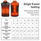 Heated Vest Adjustable Heating Panels USB Rechargeable