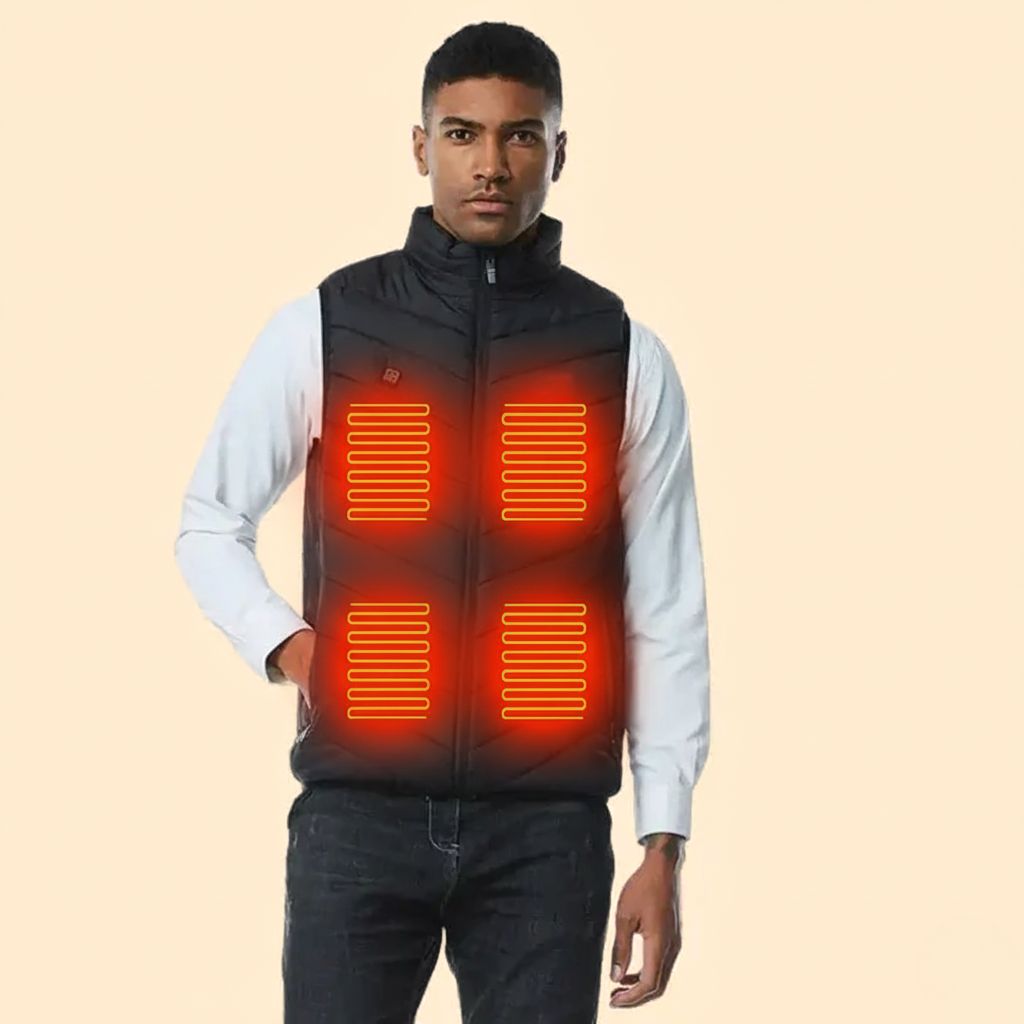 Heated Vest Instant Heat Solar Powered Lightweight