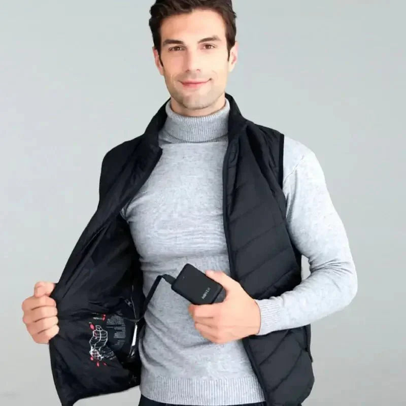 Heated Vest Instant Heat Solar Powered Lightweight