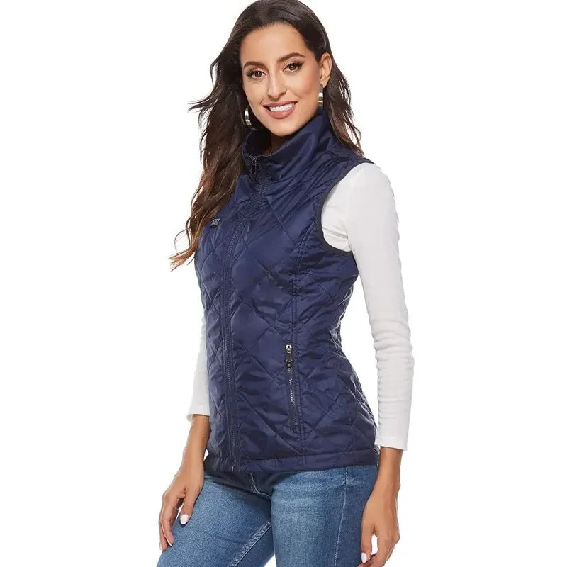 Heated Vest USB Rechargeable Adjustable Heat Levels Slim Fit