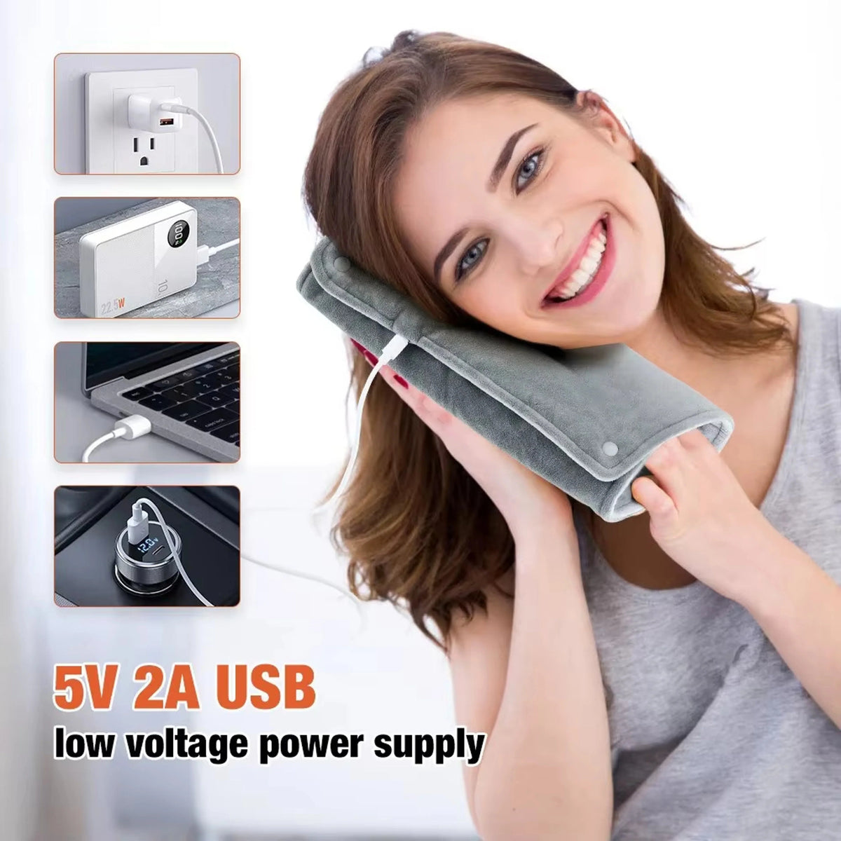 Heating Pad USB Powered Microplush Machine Washable
