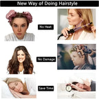 Heatless Hair Curlers Overnight Silk Cover Set of 2