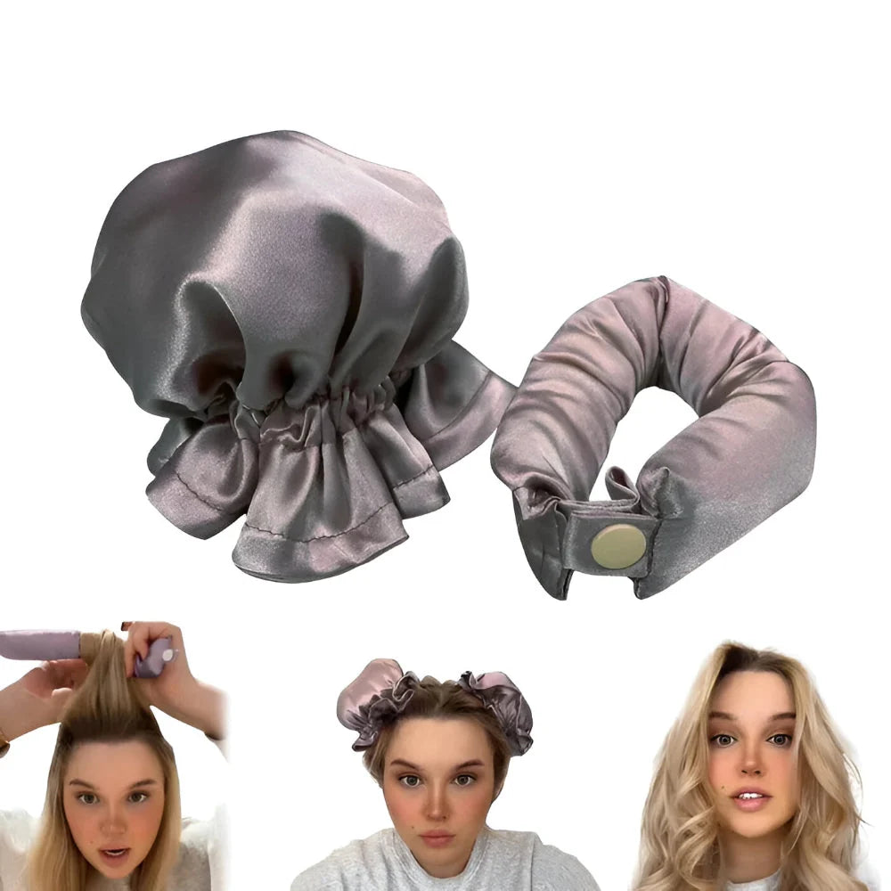 Heatless Hair Curlers Overnight Silk Cover Set of 2