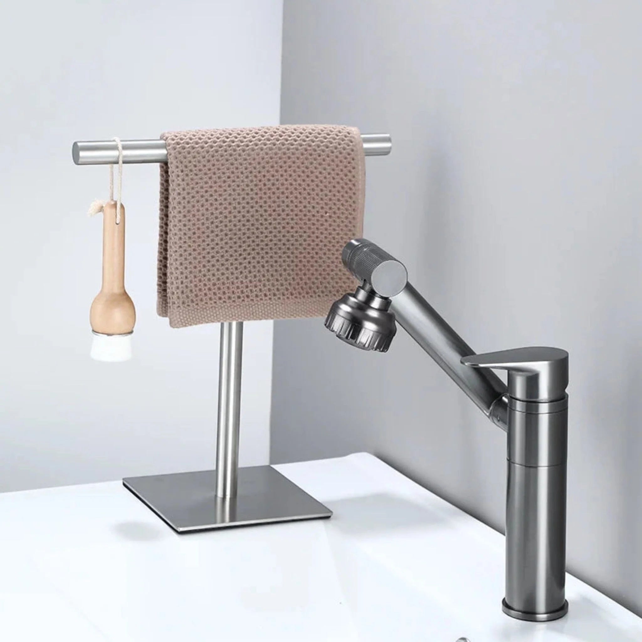 Heavy Non-Slip Freestanding Countertop Towel Rack