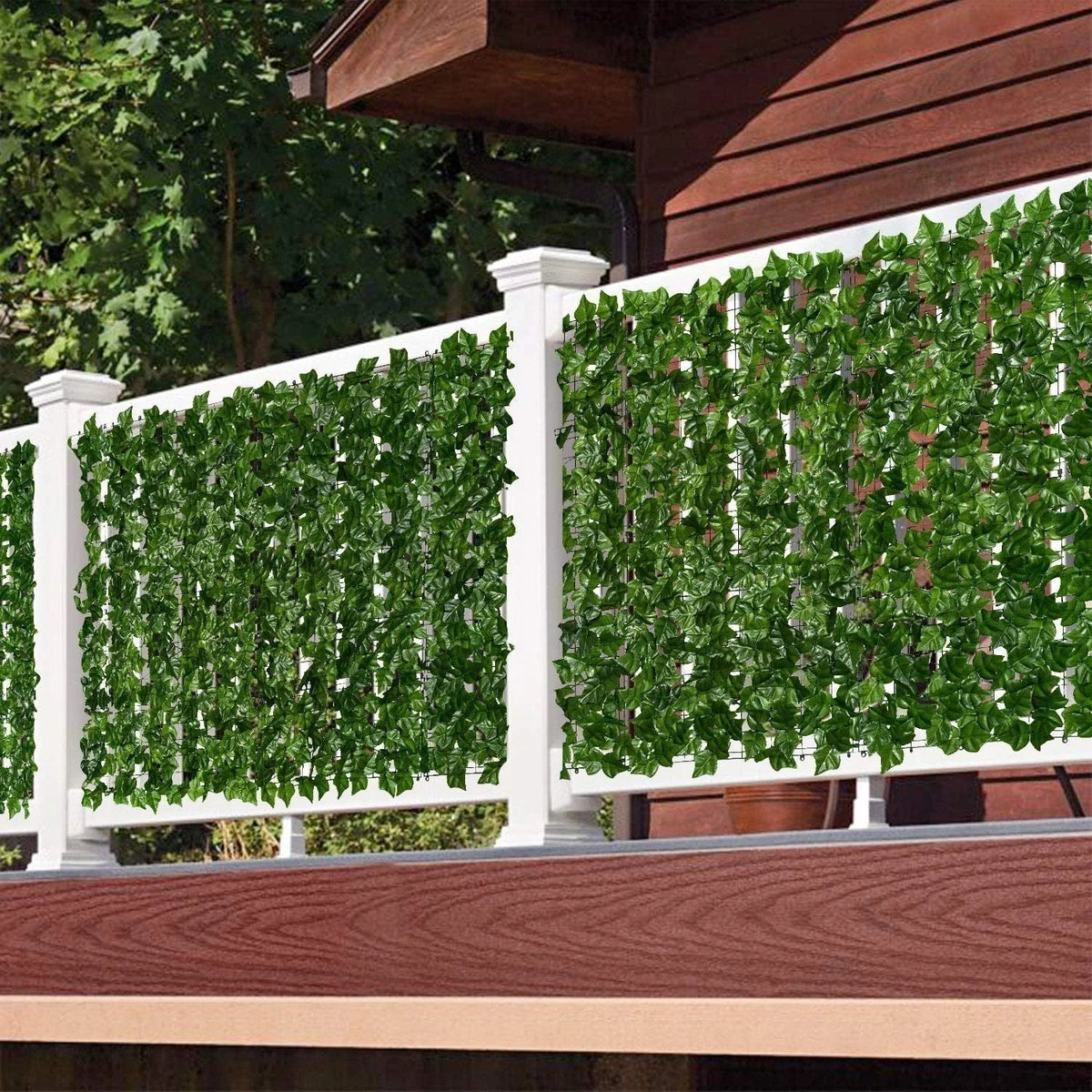Hedge Panel Artificial Ivy Privacy Screen Weather-Resistant