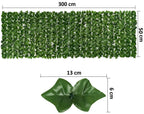 Hedge Panel Artificial Ivy Privacy Screen Weather-Resistant