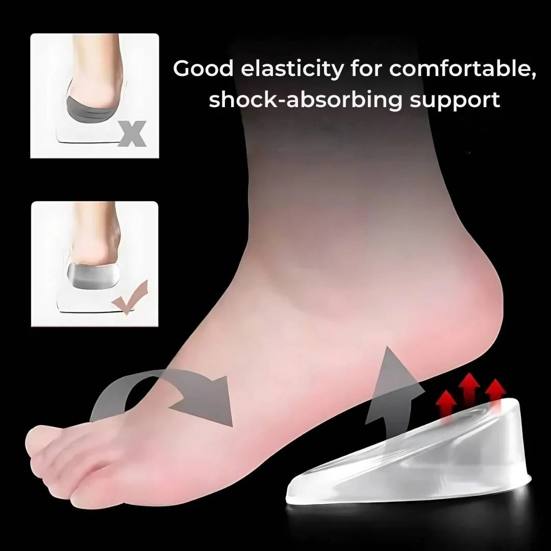Heel Lift Insoles Adjustable Stackable Silicone Gel