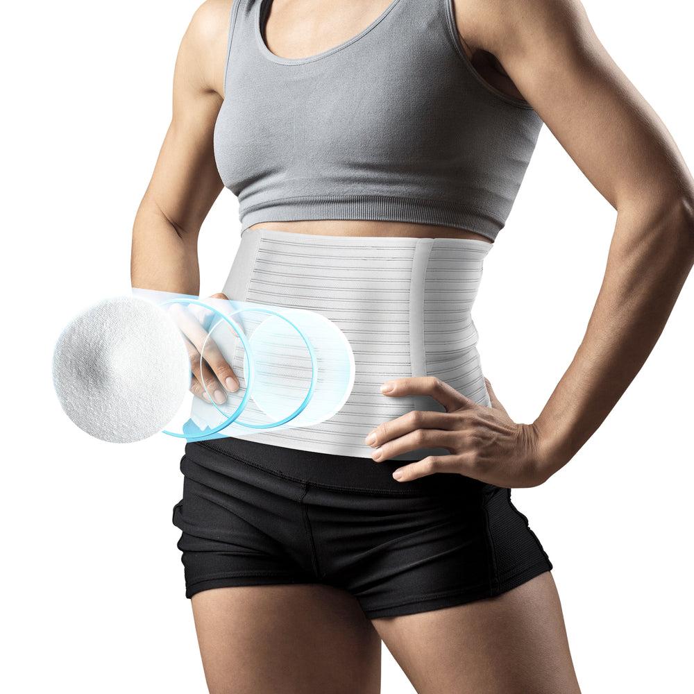 Hernia Support Belt Removable Silicone Pad & Anti-Roll Stays