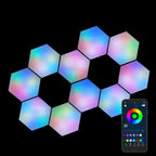 Hexagon LED Wall Panels App-Controlled & Music-Synced USB-Powered
