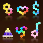 Hexagon LED Wall Panels App-Controlled & Music-Synced USB-Powered