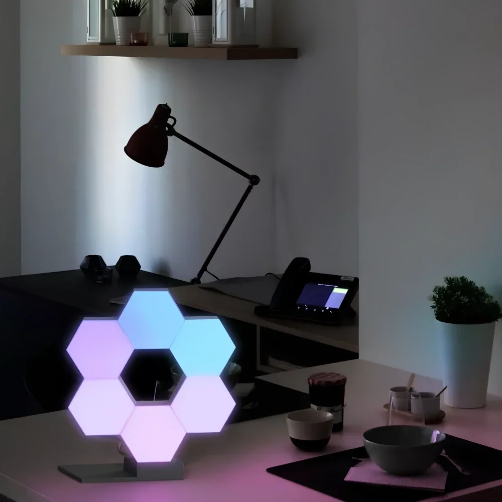 Hexagon LED Wall Panels App-Controlled & Music-Synced USB-Powered