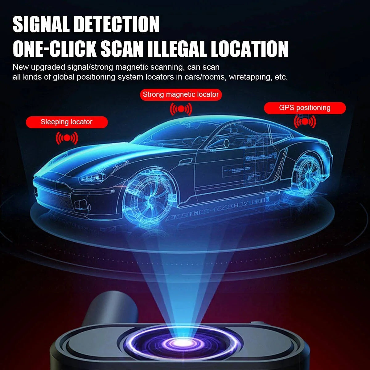 Hidden Camera Detector Wideband 1MHz To 6GHz USB-C Rechargeable