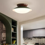 High-CRI Mid-Century Integrated LED Flush Mount Ceiling Light