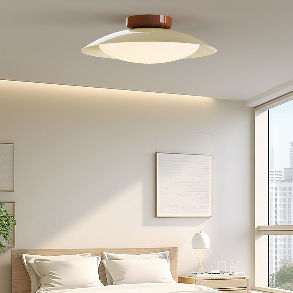 High-CRI Mid-Century Integrated LED Flush Mount Ceiling Light
