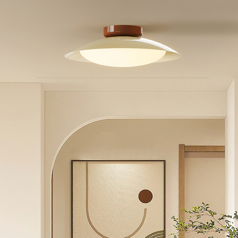 High-CRI Mid-Century Integrated LED Flush Mount Ceiling Light