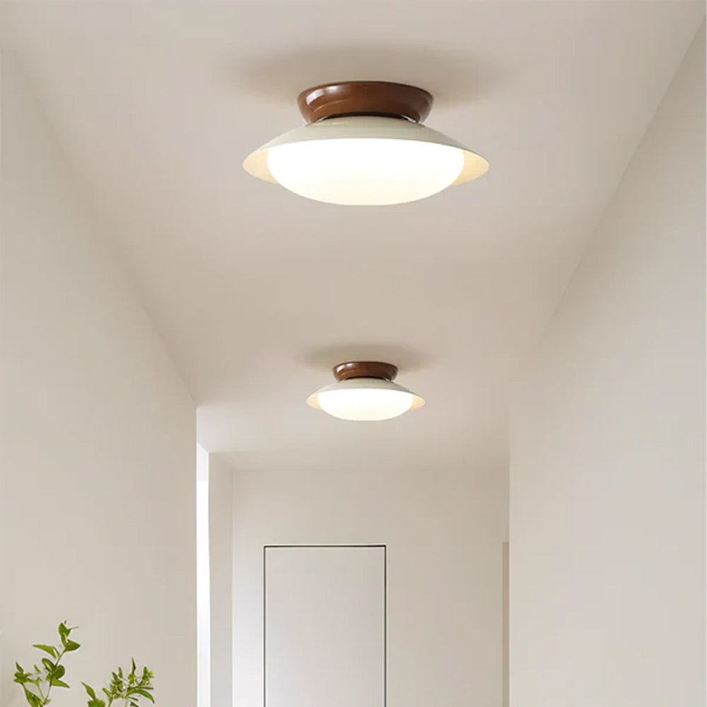 High-CRI Mid-Century Integrated LED Flush Mount Ceiling Light