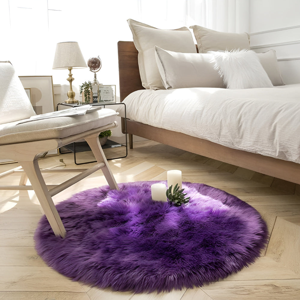 High-Density Velvet Non-Slip Round Rug
