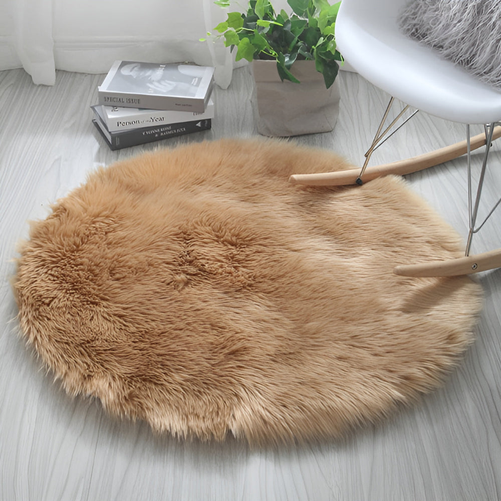High-Density Velvet Non-Slip Round Rug