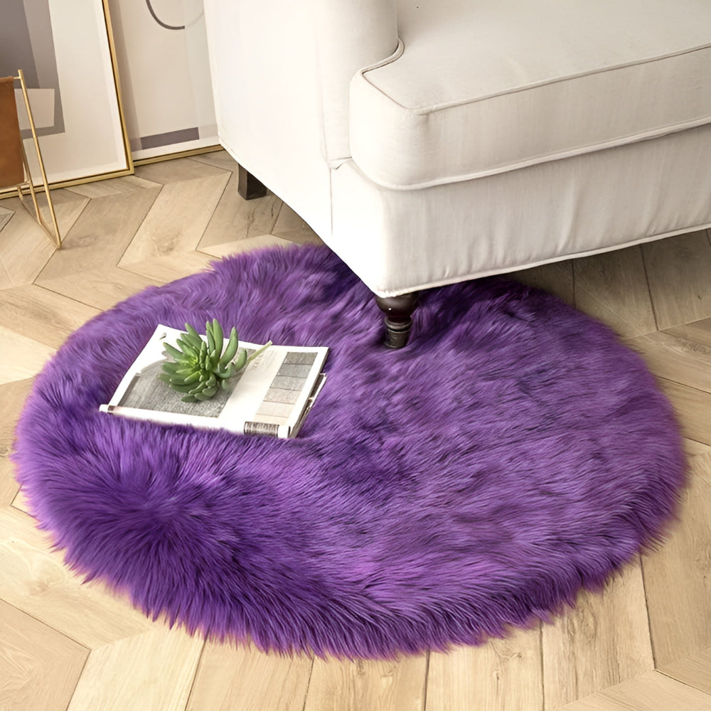 High-Density Velvet Non-Slip Round Rug