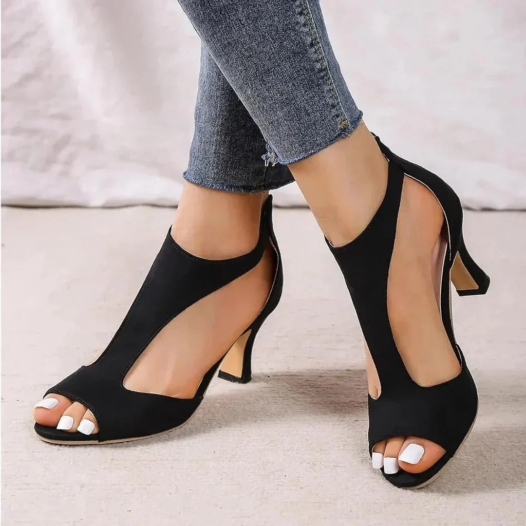 High-Heel Pumps Orthopedic Cushioned Insole Closed-Toe
