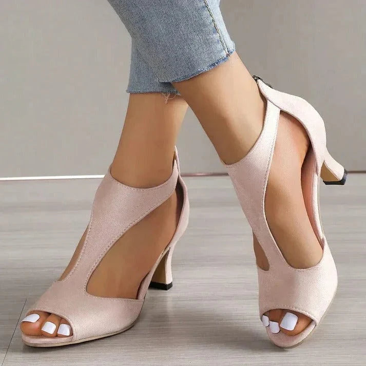 High-Heel Pumps Orthopedic Cushioned Insole Closed-Toe