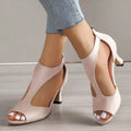 High-Heel Pumps Orthopedic Cushioned Insole Closed-Toe Moderate Heel