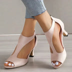 High-Heel Pumps Orthopedic Cushioned Insole Closed-Toe Moderate Heel