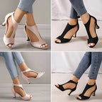 High-Heel Pumps Orthopedic Cushioned Insole Closed-Toe Moderate Heel
