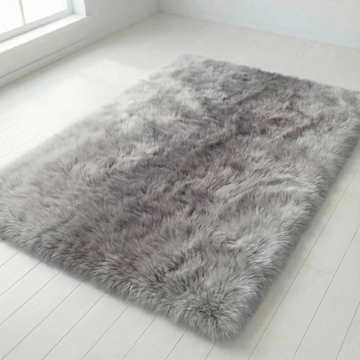High-Pile Rug 4 cm Pile Anti-Slip Felt Machine Washable