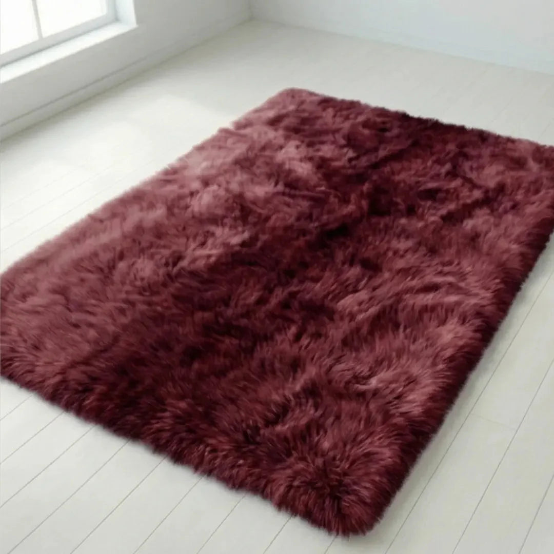High-Pile Rug 4 cm Pile Anti-Slip Felt Machine Washable