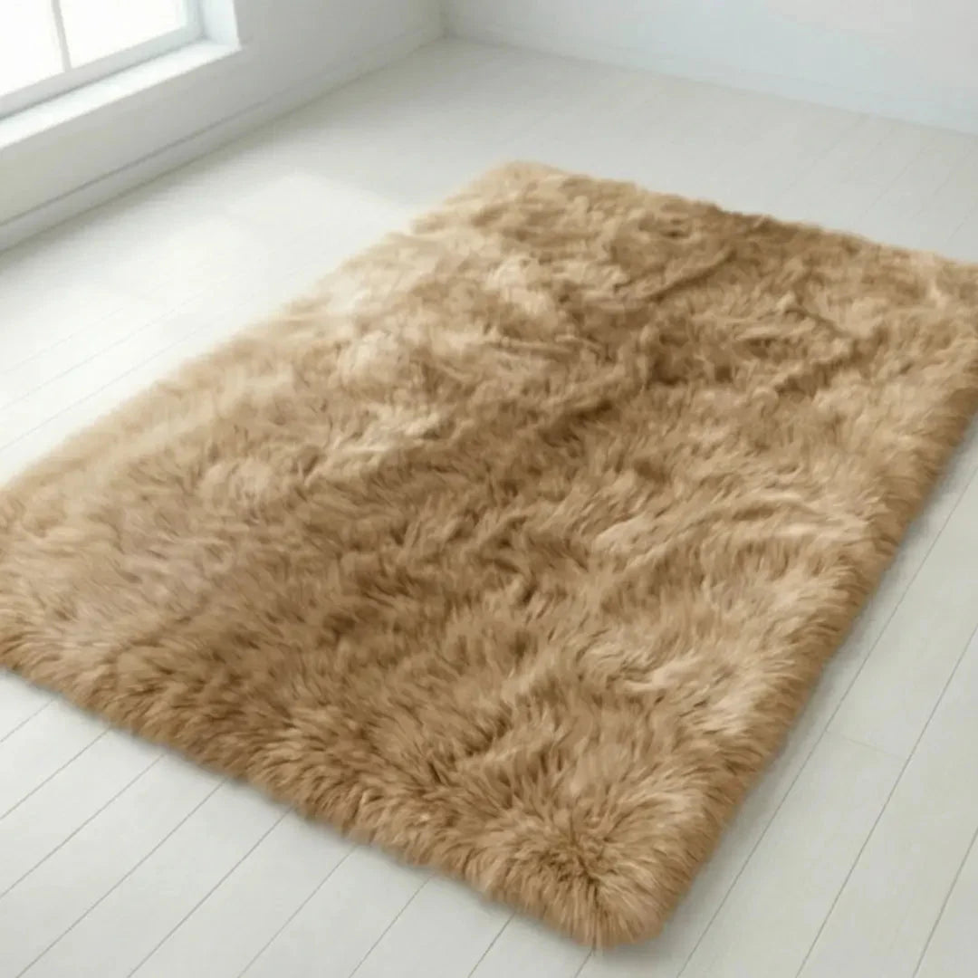 High-Pile Rug 4 cm Pile Anti-Slip Felt Machine Washable