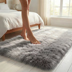 High-Pile Rug 4 cm Pile Anti-Slip Felt Machine Washable