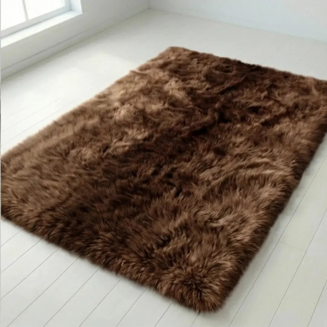 High-Pile Rug 4 cm Pile Anti-Slip Felt Machine Washable