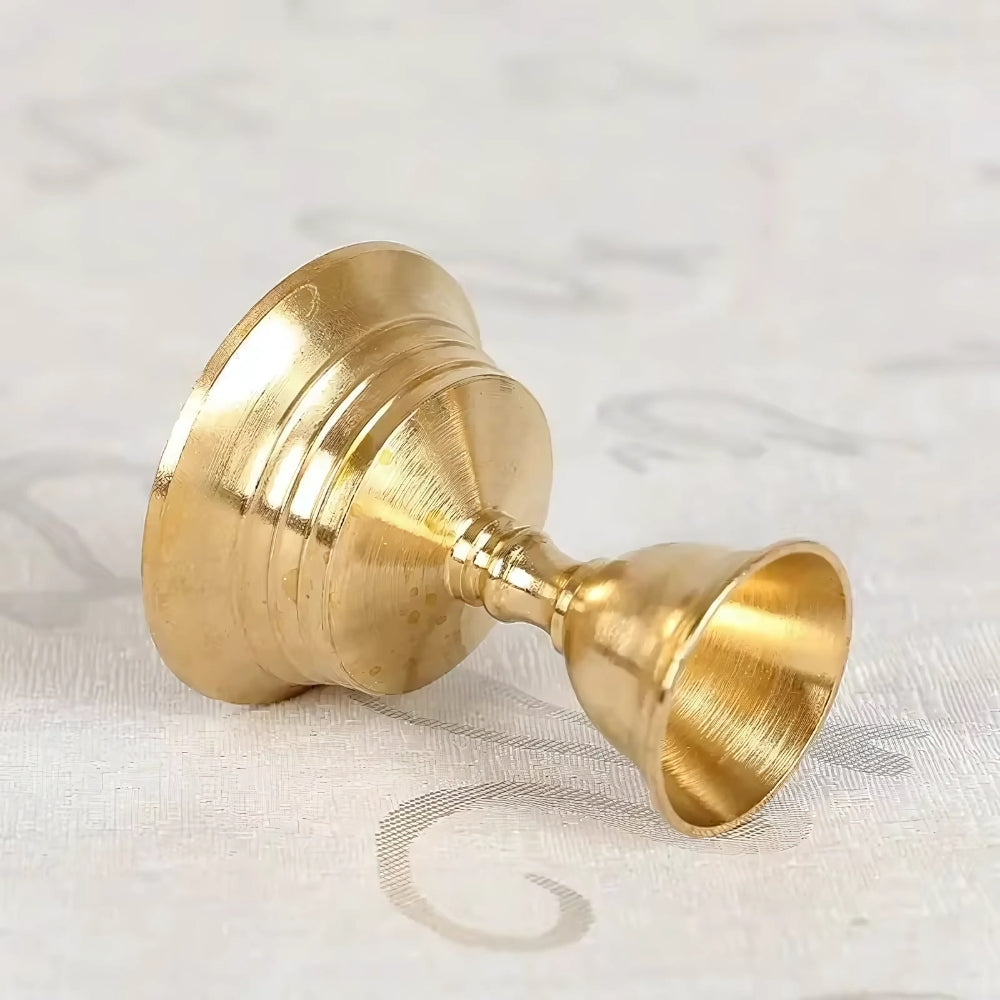 High-Polished Copper-Tone Steel Pedestal Candle Holder (Two Sizes)