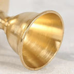 High-Polished Copper-Tone Steel Pedestal Candle Holder (Two Sizes)