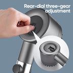 High-Pressure Single-Button Handheld Shower Head (No-Drill Mount)